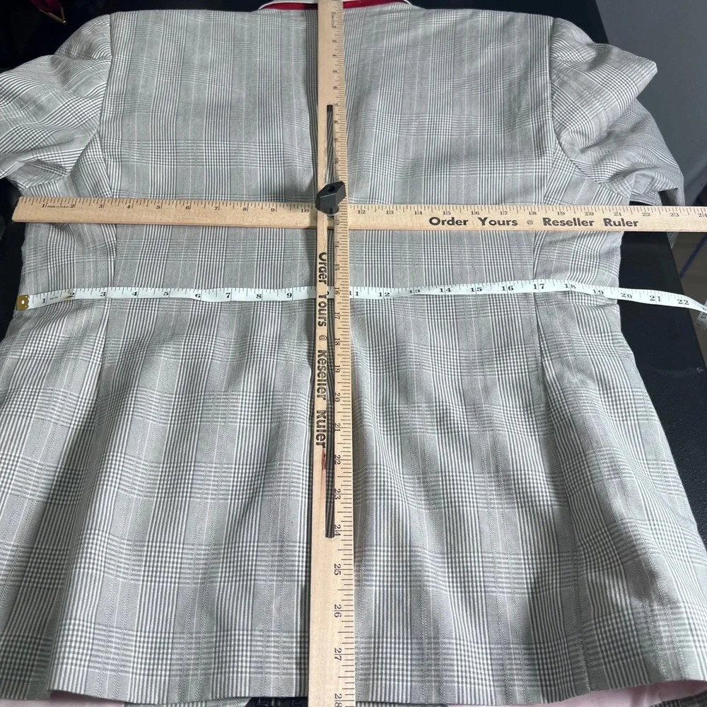 EDGE by WD·NY Blazer Mens L Gray Glen Check Plaid Modern Sport Coat Wedding